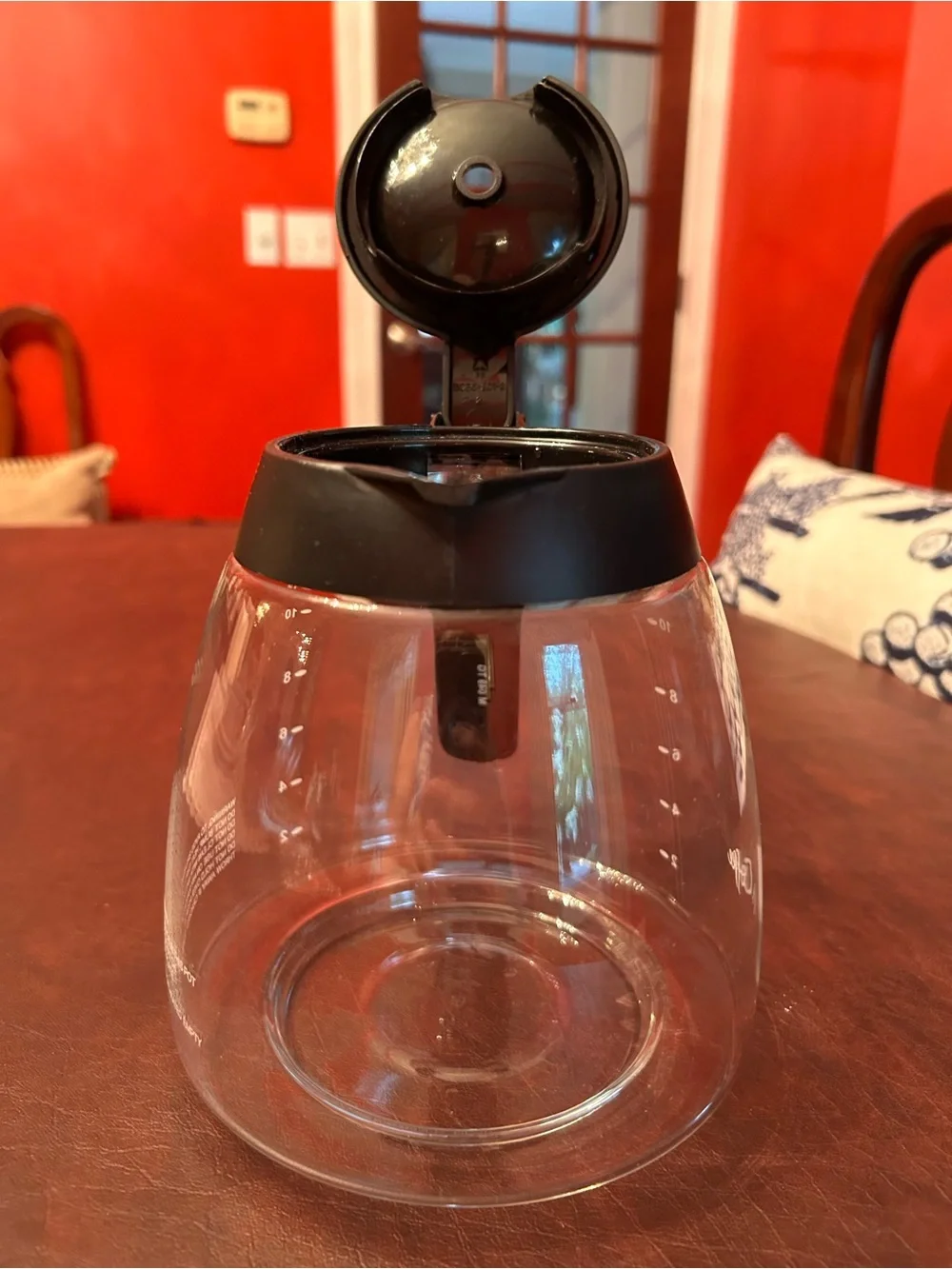 Mr. Coffee Glass Coffee Decanter Carafe 12 cup with Black Handle and Lid